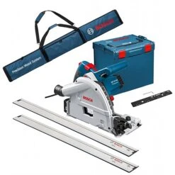 Bosch GKT55GCE Professional Plunge Saw With 2 1.4m X Rails & Connector -CMT Orange Tools shop 0083232 700