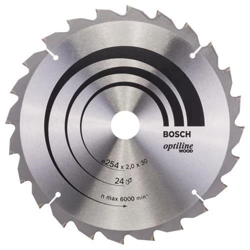 Bosch 254mm Optiline Wood Circular Saw Blade 24T 30mm Bore (2-608-640-434) 3 Bosch 254mm Optiline Wood Circular Saw Blade 24T 30mm Bore (2-608-640-434)