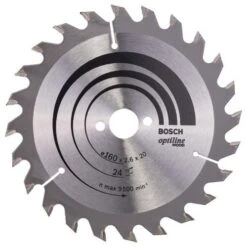 Bosch Optiline Wood 160mm TCT Circular Saw Blade 20mm Bore 24T 2608640596