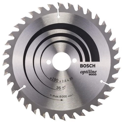 Bosch Optiline Wood TCT Saw Blade 190x36x30mm Bore 2608640616 3 Bosch Optiline Wood TCT Saw Blade 190x36x30mm Bore 2608640616