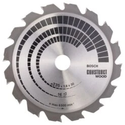 Bosch Construct Wood 235mm TCT Circular Saw Blade 25/30mm Bore 16T 2608640636