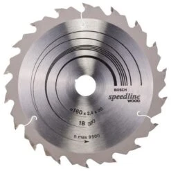 Bosch Speedline Wood 160mm TCT Circular Saw Blade 20mm Bore 18T 2608640787