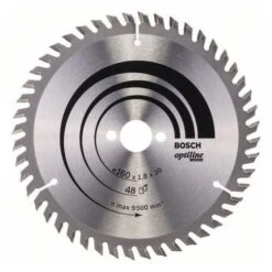 Bosch Optiline Wood TCT Circular Saw Blade 160mm X 20mm X 48T (2608641172)