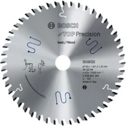 Bosch 2608642384 165mm X 20mm X 48T Top Precision Best For Wood Circular Saw Blade