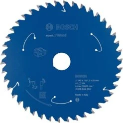 Bosch 2608644500 140mm X 20mm X 42T 'Expert For Wood' Cordless Circular/Plunge Saw Blade (Fits GKT18V-52GC)
