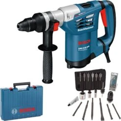Bosch GBH 4-32 DFR 900W SDS-Plus Hammer Drill Kit With 20-Piece Accessory Set, 13mm Keyless Chuck & Case (240v) 0611332171