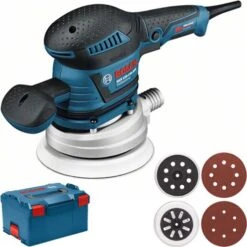 Bosch GEX 125-150 AVE 400W 125-150mm Random Orbital Sander With Accessories & L-Boxx (240v) 060137B170