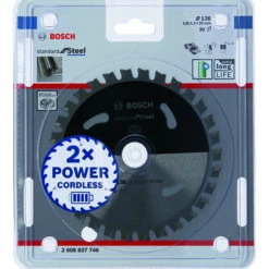 Bosch Saw Blade For Steel 136x20mm 30T