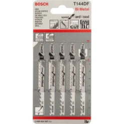 Bosch T144DF Jigsaw Blade For Wood 5-50mm (Pack Of 5) P/No. 2 608 634 567