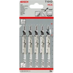 Bosch T101D Jigsaw Blade For Wood 10-45mm (Pack Of 5) P/No. 2 608 630 032
