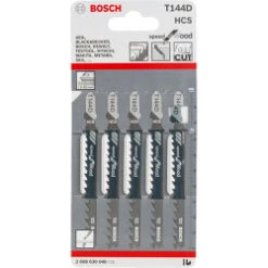 Bosch T144D Jigsaw Blade For Wood 5-50mm (Pack Of 5) P/No. 2 608 630 040
