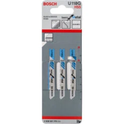 Bosch Jigsaw Blade Basic For Metal 0.5-1.5mm U118G (Pack Of 3) P/No. 2 608 631 770